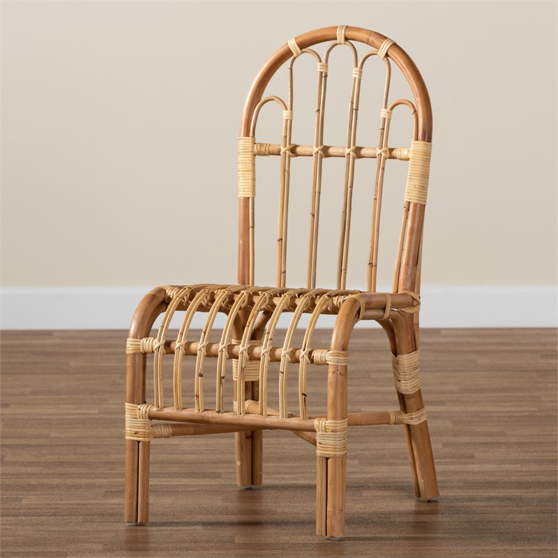Baxton Studio Athena Natural Finished Rattan Chair