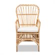Baxton Studio Aya Natural Finished Rattan Armchair