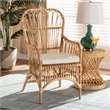Baxton Studio Aya Natural Finished Rattan Armchair