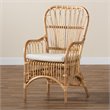 Baxton Studio Aya Natural Finished Rattan Armchair