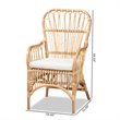 Baxton Studio Aya Natural Finished Rattan Armchair