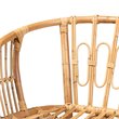 Baxton Studio Luxio Rattan Accent Chair with Curved Arms/Angled Legs in Natural