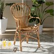 Baxton Studio Sheraton Natural Finished Rattan Armchair