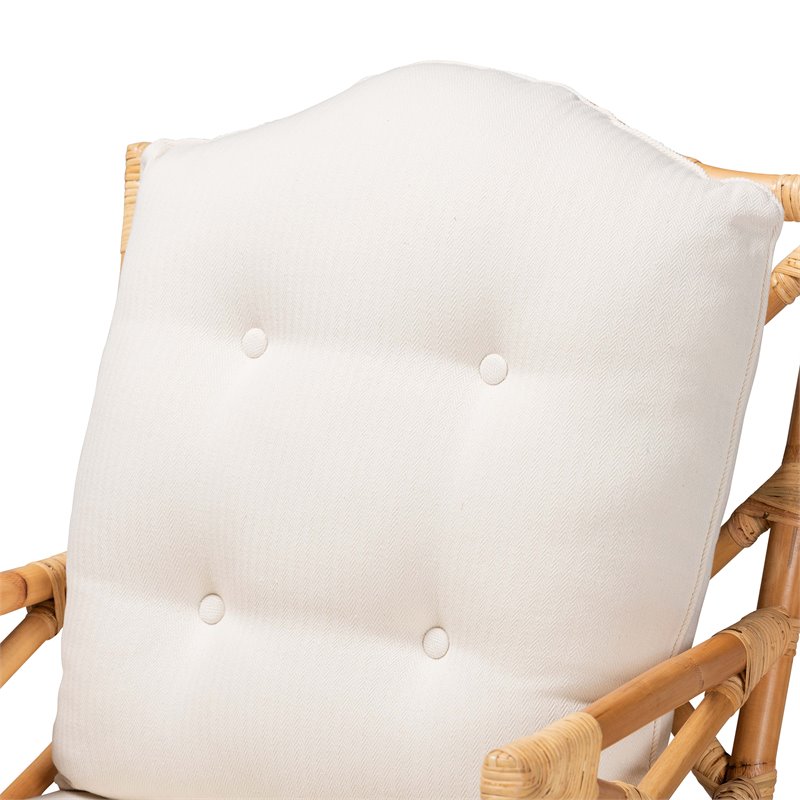 Baxton Studio Sonia Natural Finished Rattan Armchair