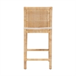 Baxton Studio Sofia Natural Finished Wood and Rattan Counter Stool