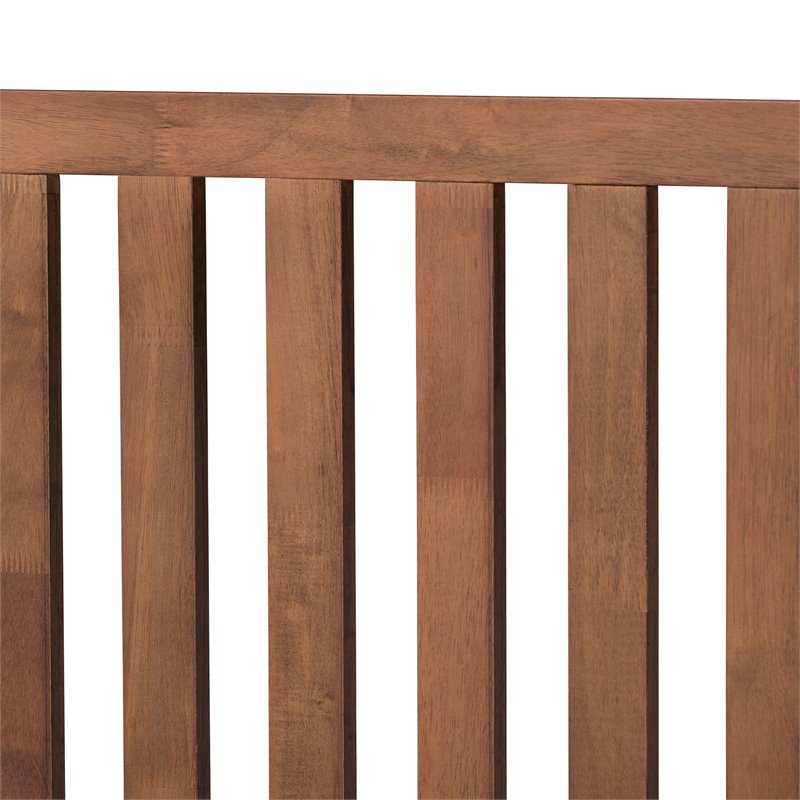 Baxton Studio Saki Walnut Brown Finished Wood King Size Platform Bed