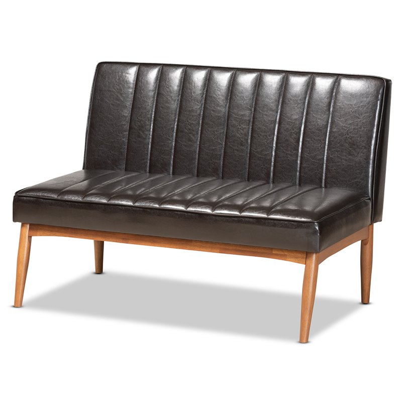 Baxton Studio Daymond Dark Brown and Brown Finished Wood 3-Piece Dining Nook Set