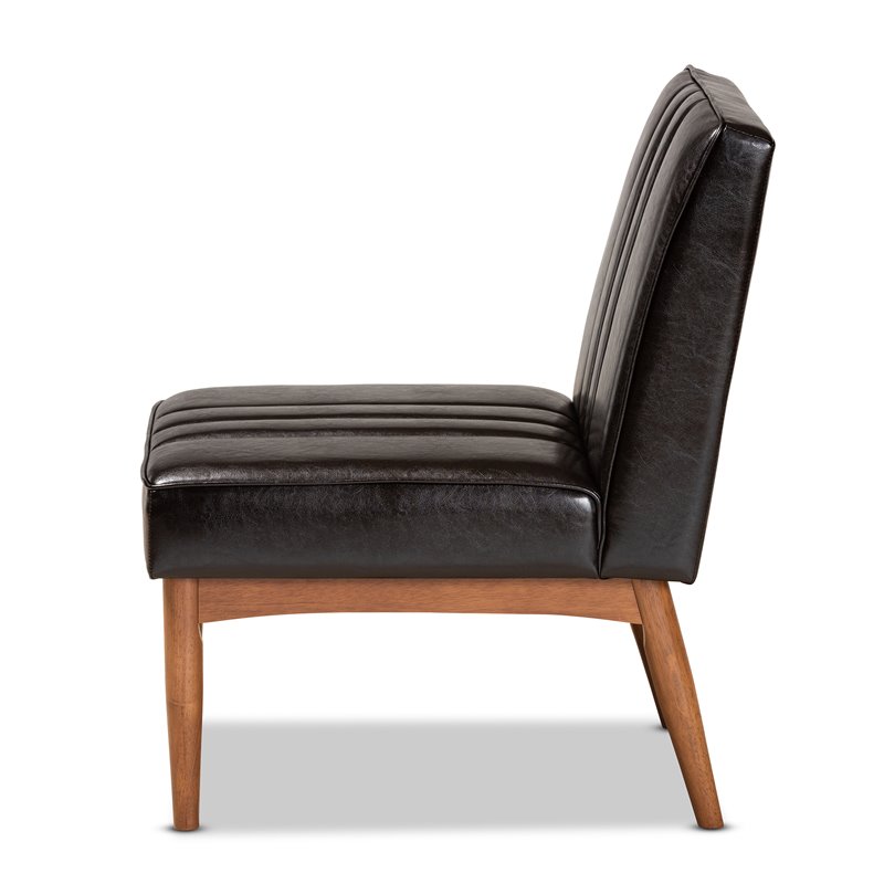 Baxton Studio Daymond Dark Brown and Brown Finished Wood Dining Chair