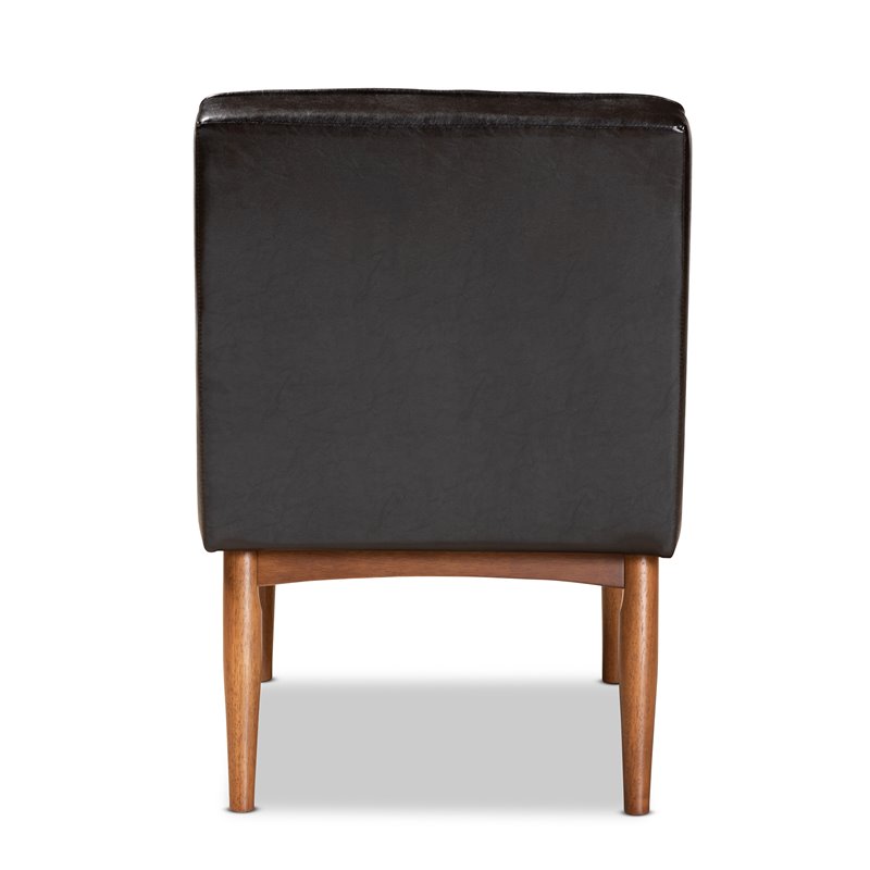 Baxton Studio Daymond Dark Brown and Brown Finished Wood Dining Chair