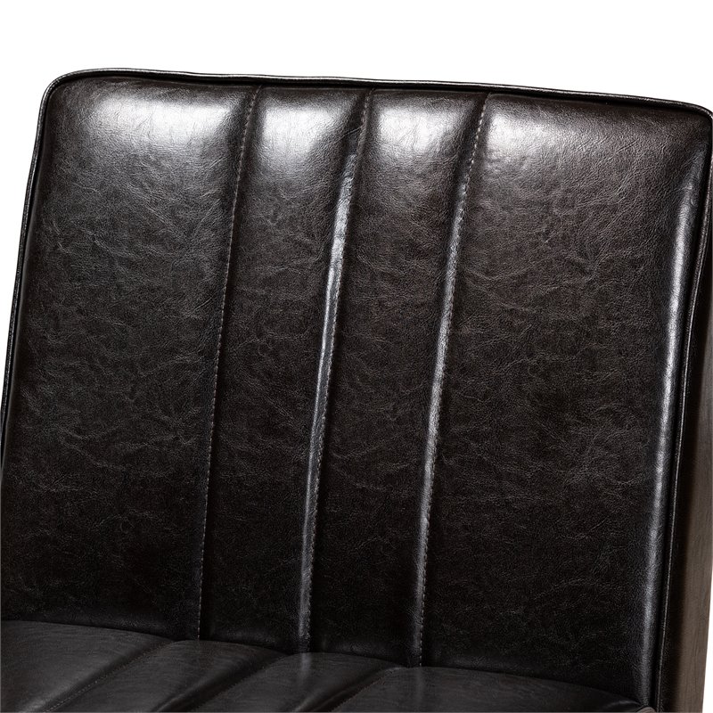 Baxton Studio Daymond Dark Brown and Brown Finished Wood Dining Chair