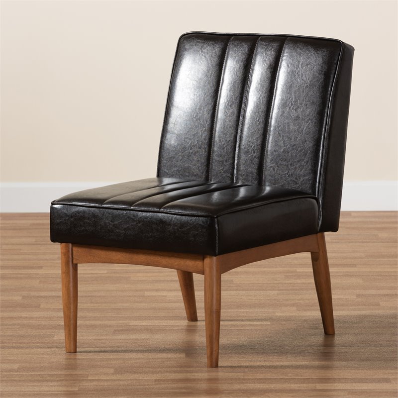 Baxton Studio Daymond Dark Brown and Brown Finished Wood Dining Chair