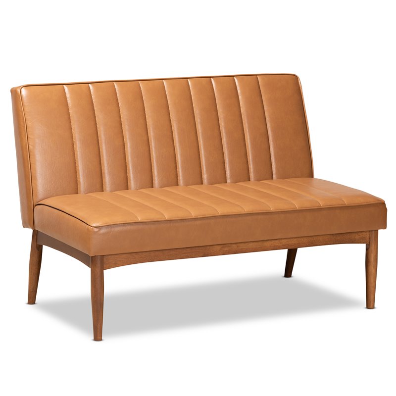Baxton Studio Daymond Tan and Brown Finished Wood 3-Piece Dining Nook Set