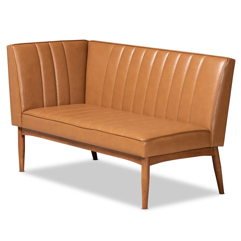 Baxton Studio Daymond Tan and Brown Finished Wood 3-Piece Dining Nook Set