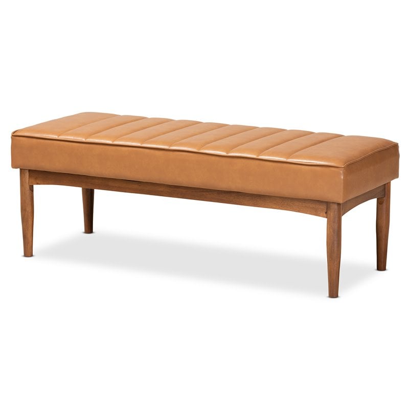 Baxton Studio Daymond Tan and Brown Finished Wood 4-Piece Dining Nook Set