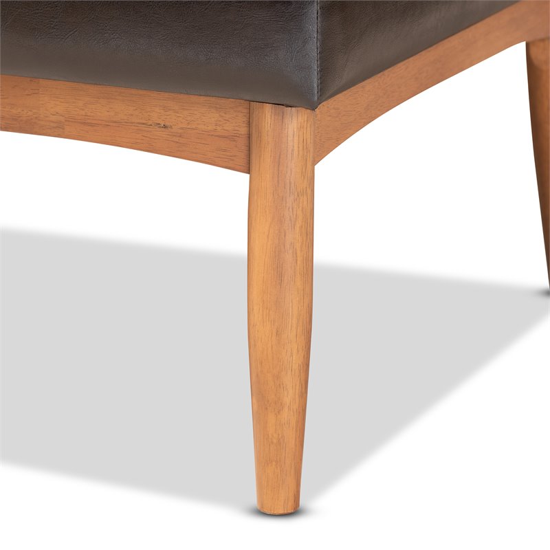 Baxton Studio Riordan Dark Brown and Brown Finished Wood 2-Piece Dining Set
