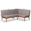 Baxton Studio Riordan Grey and Brown Finished Wood 2-Piece Dining Set