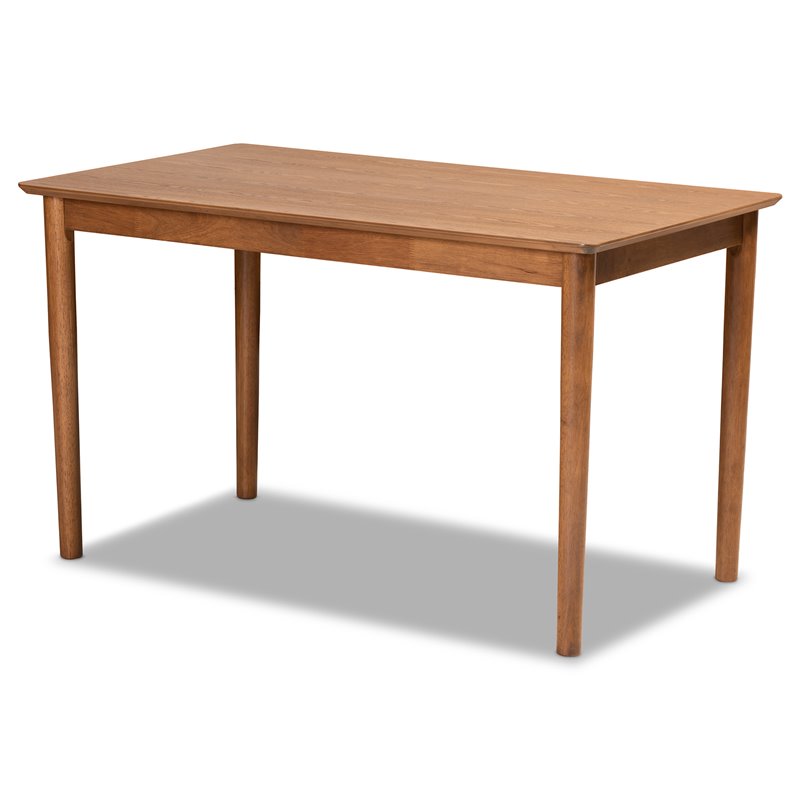 Baxton Studio Riordan Grey and Walnut Brown Finished Wood 4-Piece Dining Set
