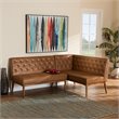 Baxton Studio Riordan Tan and Walnut Brown Finished Wood 2-Piece Dining Set