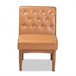 Baxton Studio Riordan Tan and Walnut Brown Finished Wood Dining Chair