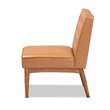 Baxton Studio Riordan Tan and Walnut Brown Finished Wood Dining Chair
