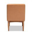 Baxton Studio Riordan Tan and Walnut Brown Finished Wood Dining Chair
