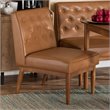 Baxton Studio Riordan Tan and Walnut Brown Finished Wood Dining Chair
