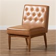 Baxton Studio Riordan Tan and Walnut Brown Finished Wood Dining Chair