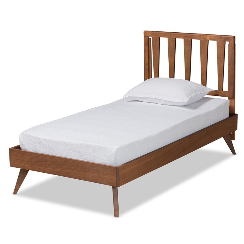 Baxton Studio Michi Ash Walnut Finished Wood Full Size Bed