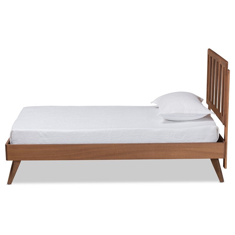 Baxton Studio Michi Ash Walnut Finished Wood Full Size Bed