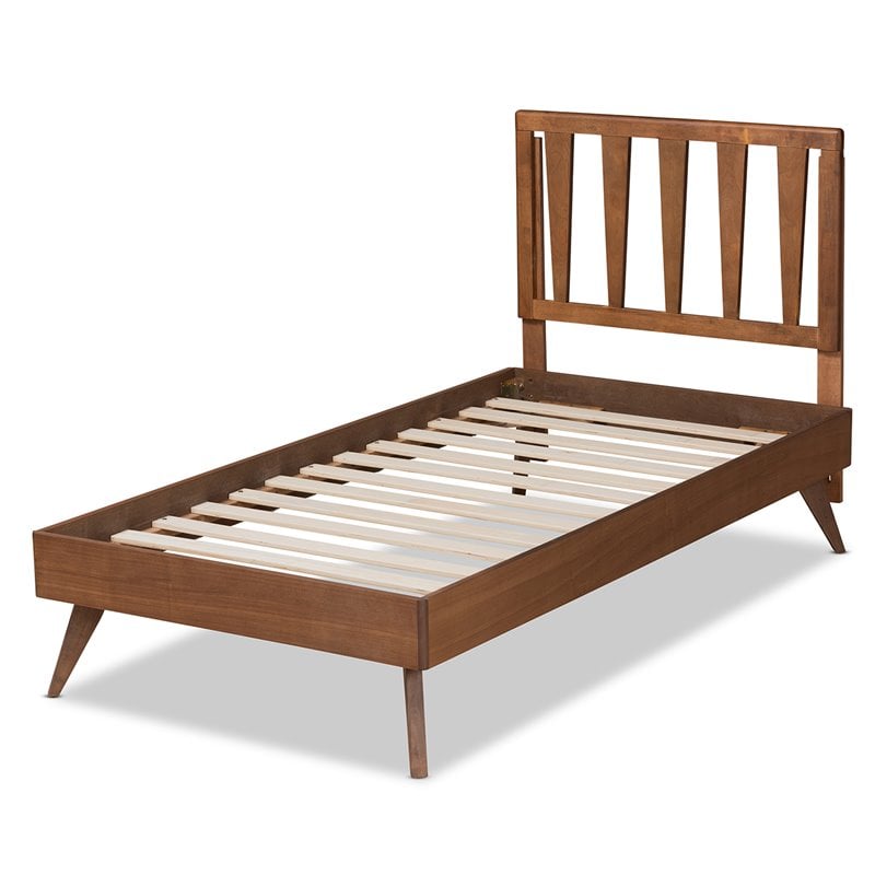 Baxton Studio Michi Ash Walnut Finished Wood Full Size Bed