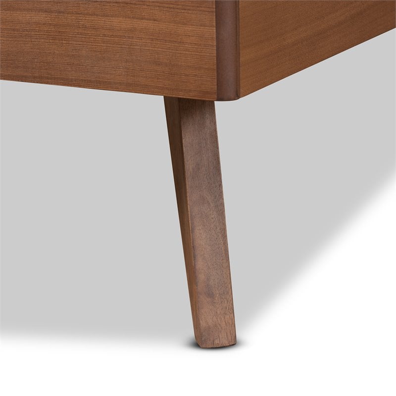 Baxton Studio Michi Ash Walnut Finished Wood Full Size Bed