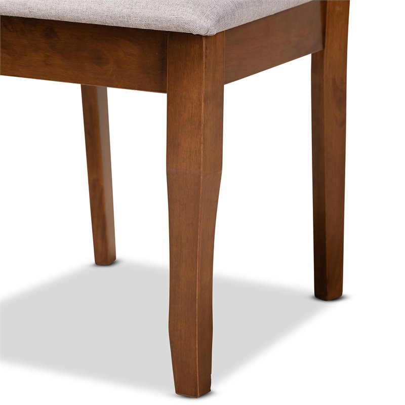 Baxton Studio Mael Grey and Walnut Brown Finished Wood 7-Piece Dining Set