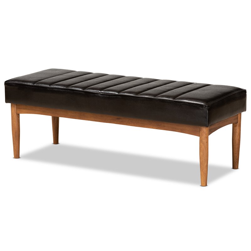 Baxton Studio Daymond Dark Brown and Brown Finished Wood 5-Piece Dining Nook Set