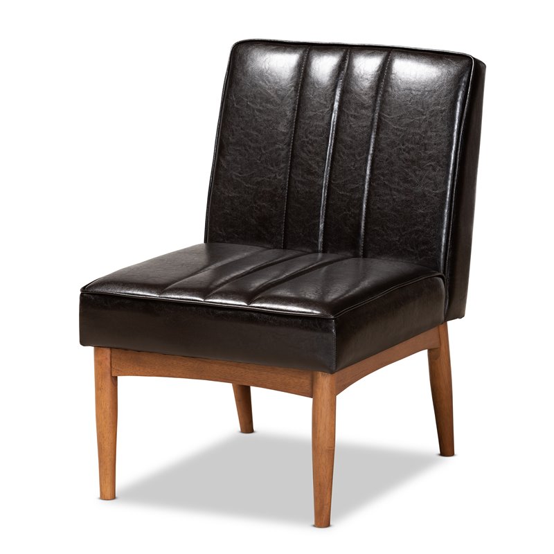 Baxton Studio Daymond Dark Brown and Brown Finished Wood 5-Piece Dining Nook Set