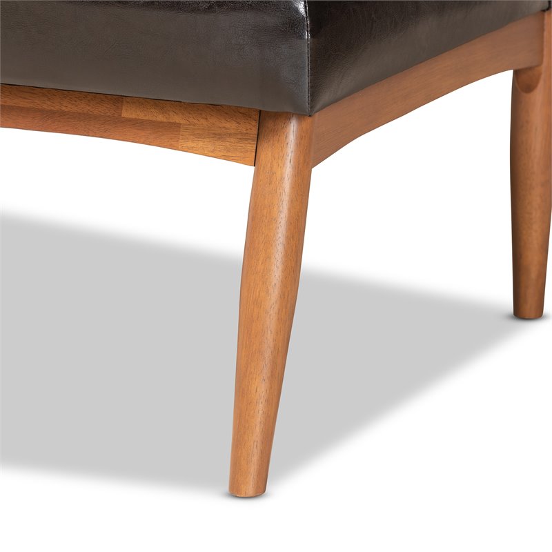 Baxton Studio Daymond Dark Brown and Brown Finished Wood 5-Piece Dining Nook Set