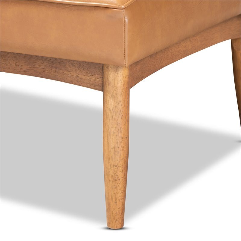 Baxton Studio Riordan Tan and Walnut Brown Finished Wood 5-Piece Dining Nook Set
