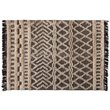 Baxton Studio Heino Ivory and Charcoal Handwoven Wool Area Rug
