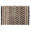 Baxton Studio Heino Ivory and Charcoal Handwoven Wool Area Rug