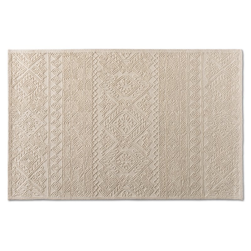 Baxton Studio Linwood Ivory Hand-Tufted Wool Area Rug