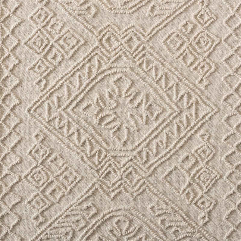 Baxton Studio Linwood Ivory Hand-Tufted Wool Area Rug