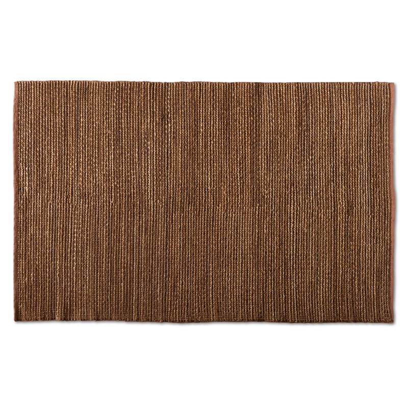 Baxton Studio Zaguri Natural Handwoven Leather Blend Area Rug