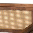 Baxton Studio Toveli Walnut Finished Wood and Synthetic Rattan Full Size Daybed