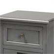 Baxton Studio Sheldon Grey Finished Wood 3-Drawer Nightstand