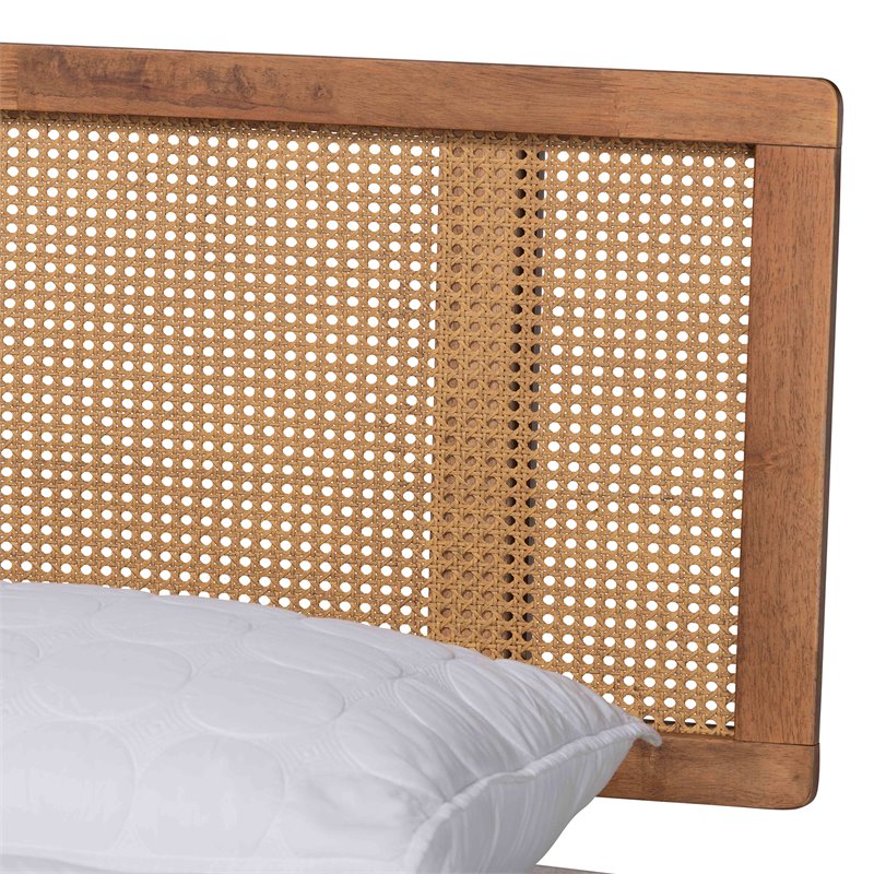 Baxton Studio Nura Walnut Brown Finished Wood and Full Size Platform Bed