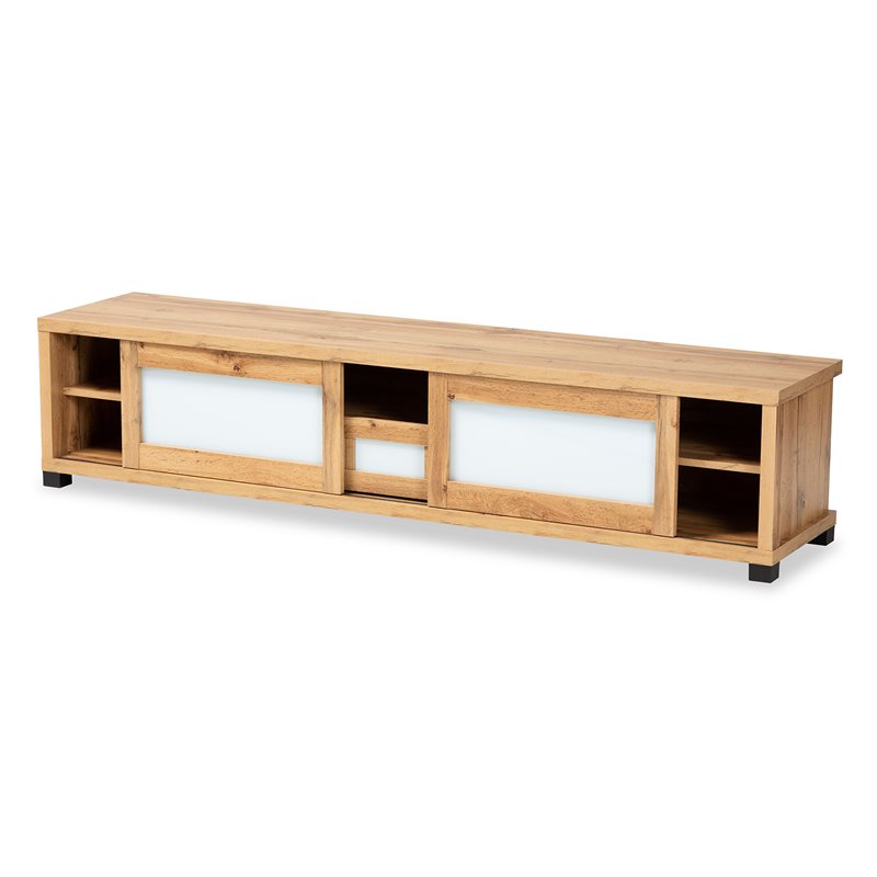 Baxton Studio Gerhardine Oak Brown Finished Wood 1-Drawer TV Stand