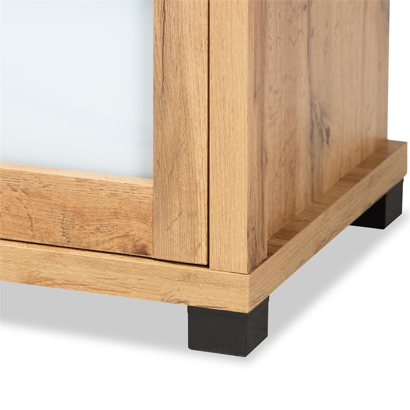 Baxton Studio Gerhardine Oak Brown Finished Wood 1-Drawer TV Stand