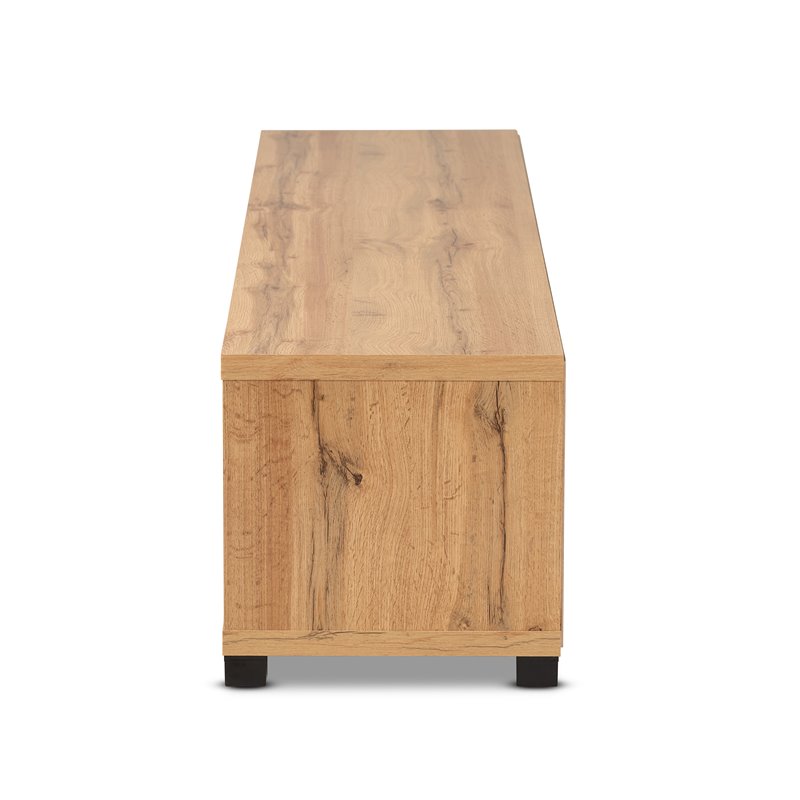 Baxton Studio Beasley Oak Brown Finished Wood 1-Drawer TV Stand