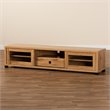 Baxton Studio Beasley Oak Brown Finished Wood 1-Drawer TV Stand