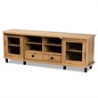 Baxton Studio Walda Oak Brown Finished Wood 2-Drawer TV Stand