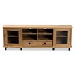 Baxton Studio Walda Oak Brown Finished Wood 2-Drawer TV Stand